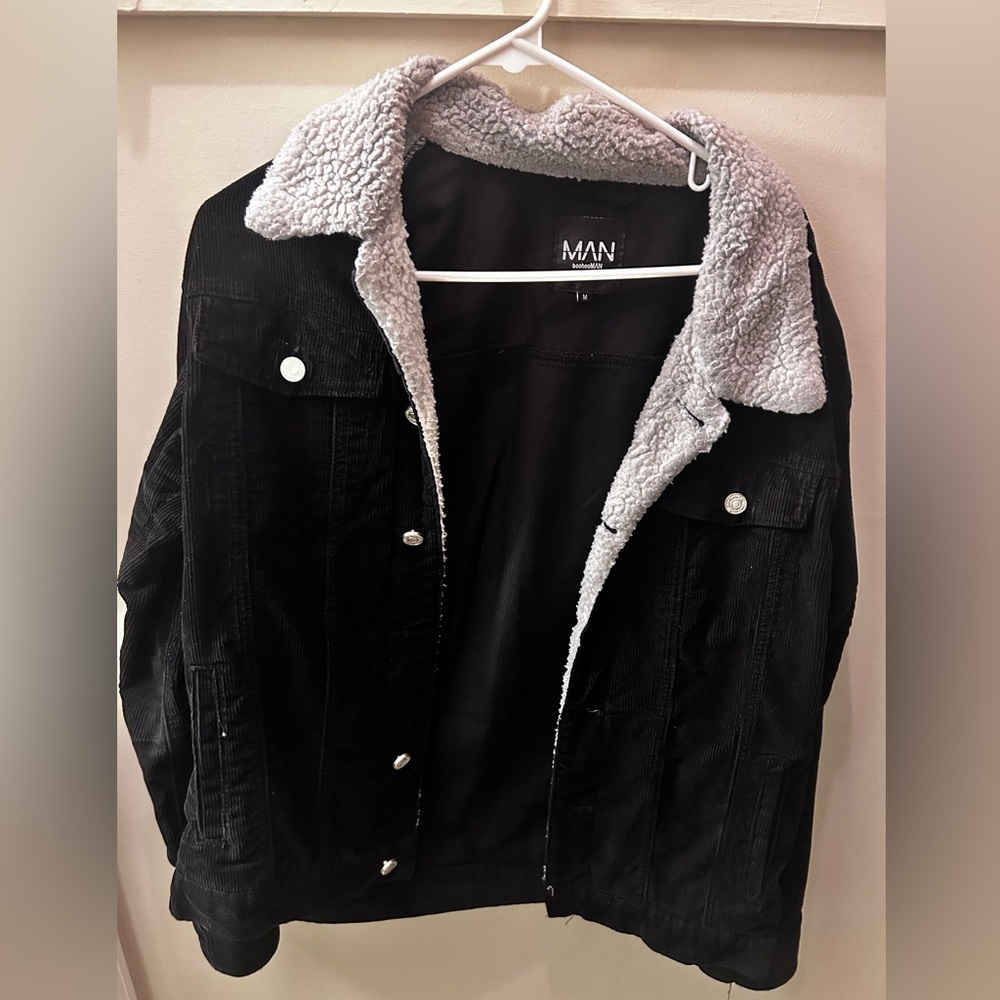 Boohoo Man Black Corduroy - Jacket